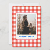 ピンチmeレトロクロフィッシュ卒業パーティー写真 招待状 (裏面)