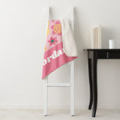 ピンティ緑の線花 シェルパブランケット (インサイチュ)