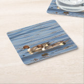 ピンテールアヒル紙コースター スクエアペーパーコースター (アングル)