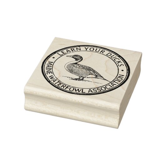 ピンテールダックイラストレーション水鳥自然ロゴ ラバースタンプ (スタンプ)