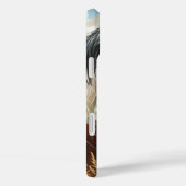 ピントかわいらしブラウンとホワイトホースonファ素朴ーム Case-Mate iPhoneケース (裏面 / 右)