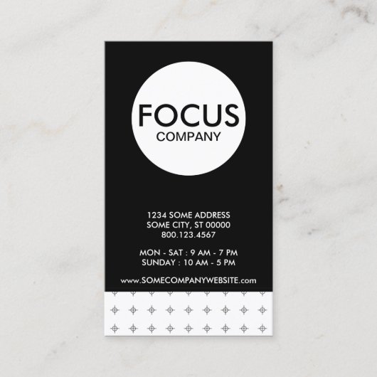 ピントの合わない会社 名刺 (正面)