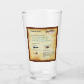 ピントガラスの魚のフラッシュカード – Rainbow Trout タンブラーグラス (裏面)