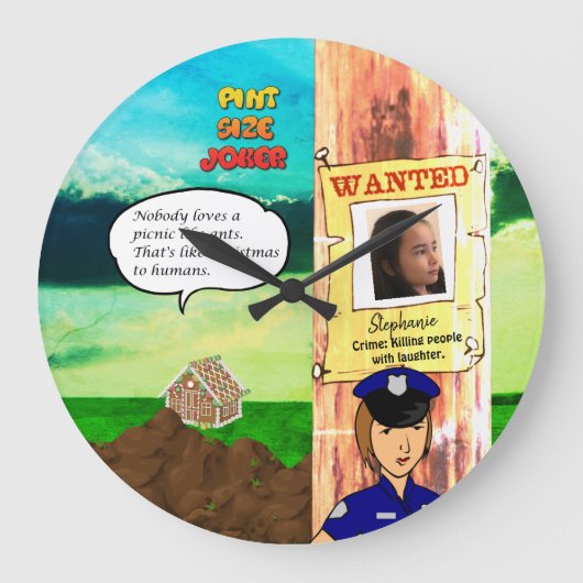 ピントサイズジョーカー時計 ラージ壁時計 (正面)