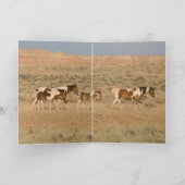 ピントファミリーワイルドホースグリーティングカード カード (内部)