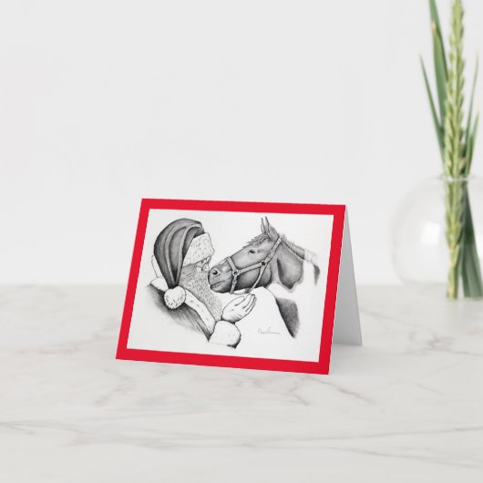 ピントホースとサンタクロース サンキューカード (正面)