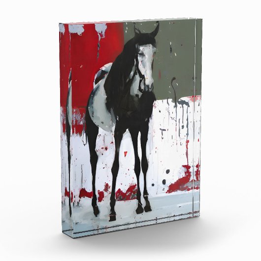 ピントホース(ばちゃばちゃ)跳ねる絵画ズ フォトブロック (左)