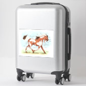 ピントポニー馬の教育ウマ科の解剖図 シール (スーツケース)