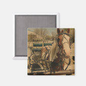 ピント乳母車馬 マグネット (正面/裏面)