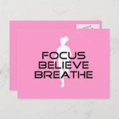 ピント信じアスクイズ女性ランナー ポストカード (正面/裏面)