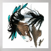 ピント威厳のあるウマ絵を描のポスター ポスター (正面)