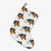 ピント絵を描ホースバイバイビールクリスマスストッキング スモールクリスマスストッキング (正面 (吊り時))