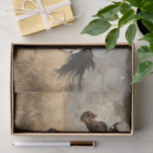 ピント走ウマの油絵デコパージュ 薄葉紙 (ギフト)