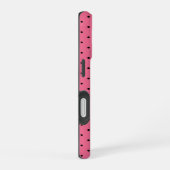 ピンドットピンク iPhone 16ケース (右側面)