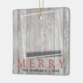 ピンド素朴フォトメリー休日 セラミックオーナメント (左)