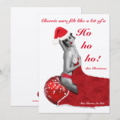 ピンナップいけなジョークおもしろいラフ・フラット・クリスマスカード シーズンカード (正面/裏面)