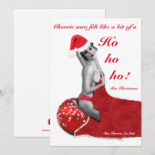 ピンナップいけなジョークおもしろいラフ・フラット・クリスマスカード シーズンカード (正面/裏面)