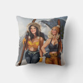 ピンナップかわいらしガールズスキー クッション (裏面)