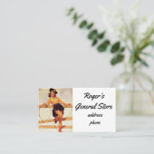 ピンナップの女性のカーボーイ 名刺 (スタンド正面)