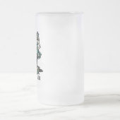 ピンナップカスタムサンパトリックの日シャムロックとの少女 フロストグラスビールジョッキ (中央)