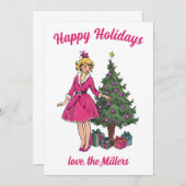 ピンナップガールクリスマスカード 招待状 (正面/裏面)