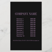 ピンナップガールコスメトロジストヘアメイクアーティスト チラシ (裏面)