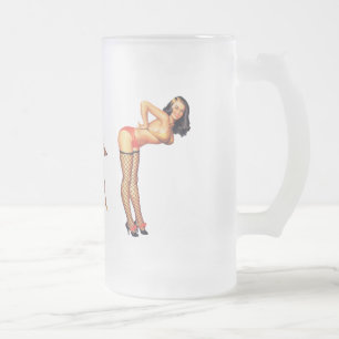 ピンナップガールズギフトコーヒーマグ フロストグラスビールジョッキ