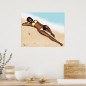 ピンナップガールデニス ポスター (キッチン)