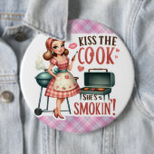 ピンナップレディヴィンテージのピンおもしろいバユーモアのある、 缶バッジ (インサイチュ)