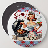 ピンナップレディヴィンテージピンバックピンズザグリル 缶バッジ (正面&裏面)