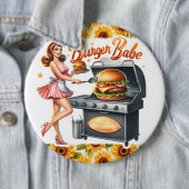 ピンナップレディヴィンテージピンバックピンバーガーベー 缶バッジ (インサイチュ)