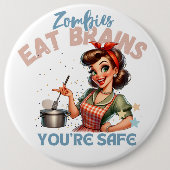 ピンナップレディヴィンテージフォトピユーモアのあるン 缶バッジ (正面)