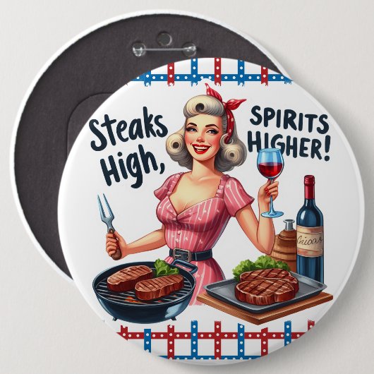 ピンナップレディヴィンテージフォトピユーモアのあるン 缶バッジ (正面&裏面)