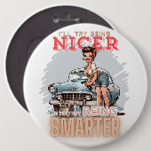 ピンナップレディヴィンテージCOLOSSAL 6インチフォトピン 缶バッジ (正面&裏面)