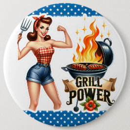 ピンナップレディヴィンテージCOLOSSAL 6インチフォトピン 缶バッジ