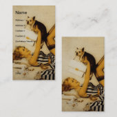 ピンナップ·ガール·アンド·ドッグ 名刺 (正面/裏面)