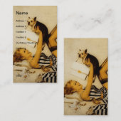 ピンナップ·ガール·アンド·ドッグ 名刺 (正面/裏面)