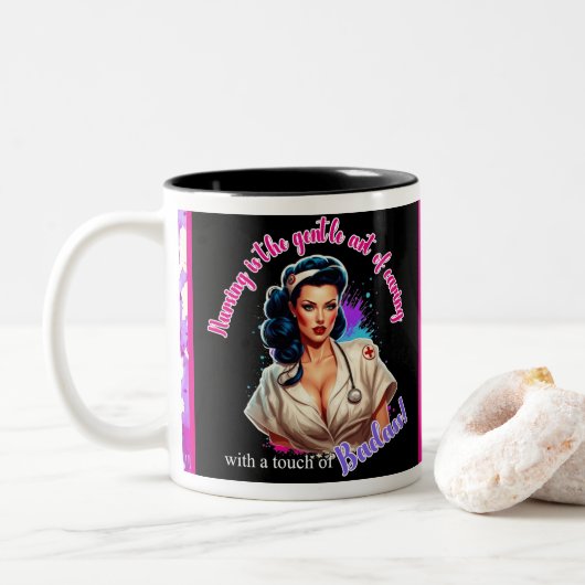 ピンナップ_ナースバダス ツートーンマグカップ (ドーナツ)