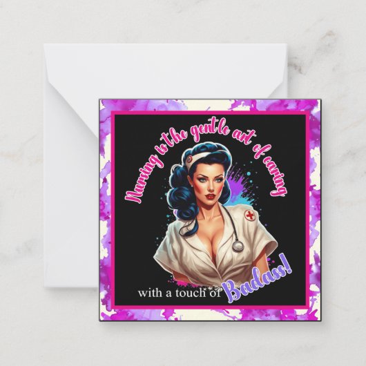 ピンナップ_ナースバダス ノートカード (正面)