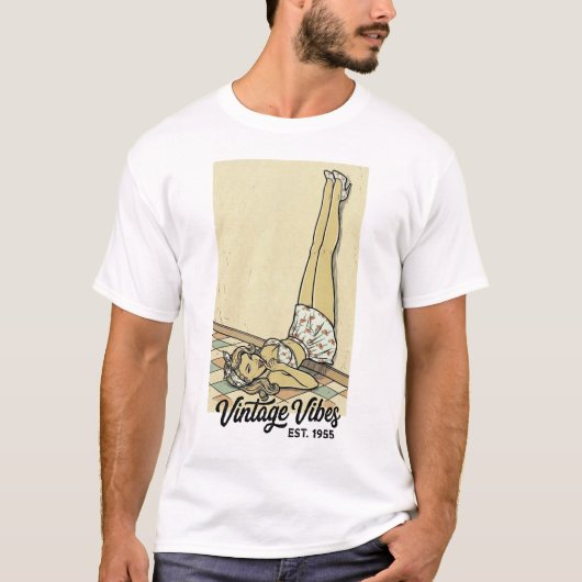 ピンナップ フラミンゴ クラッシュ Tシャツ (正面)