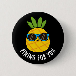 ピンニングおもしろいPineapple Pun Dark BG 缶バッジ