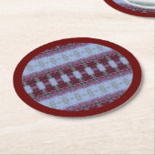 ピンパターン（の模様が）あるク付 ラウンドペーパーコースター (アングル)