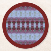 ピンパターン（の模様が）あるク付 ラウンドペーパーコースター (正面)