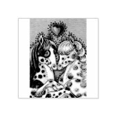 ピンパッションポニー、馬のゴム印 ラバースタンプ (インプリント)