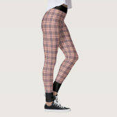 ピンパーソナライズされたクとグレーの格子縞（黒のトリム付） レギンス (右)