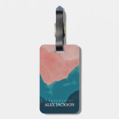 ピンパーソナライズされたクブルーアウトドア ラゲッジタグ (裏面縦)