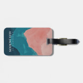 ピンパーソナライズされたクブルーアウトドア ラゲッジタグ (裏面横)