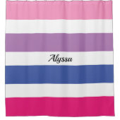 ピンパーソナライズされたク シャワーカーテン (正面)