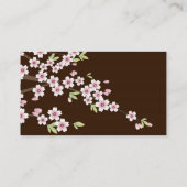 ピンパーソナライズされたク/ブラウンドッグの花 名刺 (裏面)