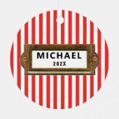 ピンパーソナライズされたポン収集可能 メタルオーナメント (裏面)